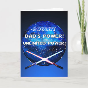 Anpassa Pappas POWER UNLIMITED POWER Ljus-svärd Kort