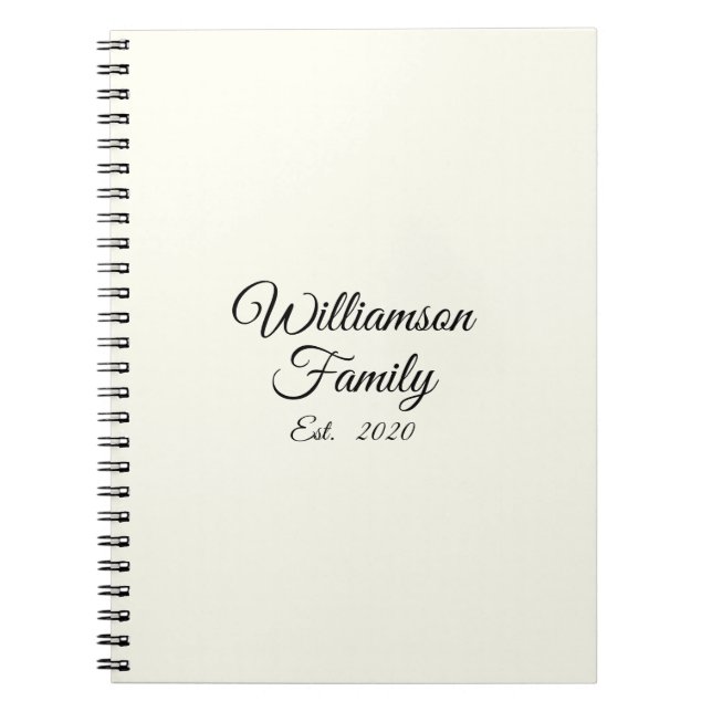 Anpassa parets efternamn, år, nummer i Elfenbensku Anteckningsbok (Framsidan)