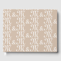 Anpassa parets Initialer monogram beige vit