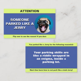 Anpassa parkerat som en Jerry, rolig parkering sko