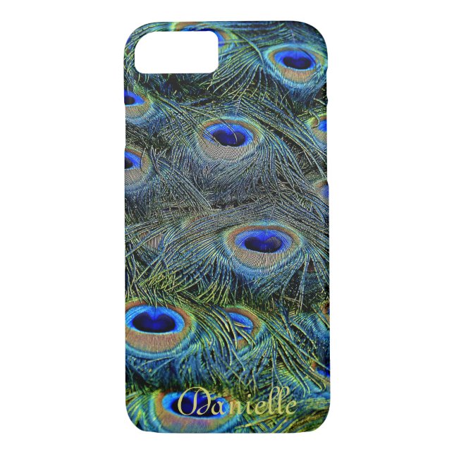 Anpassa Peacock Feather Case-Mate iPhone Skal (Baksida)