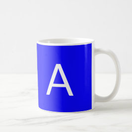 Anpassa, personifiera alfabet första bokstav kaffemugg