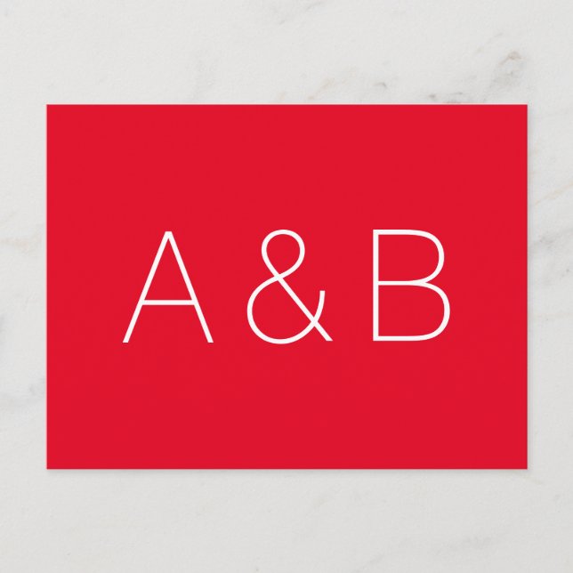 Anpassa, personifiera alfabet första bokstav monog vykort (Framsida)