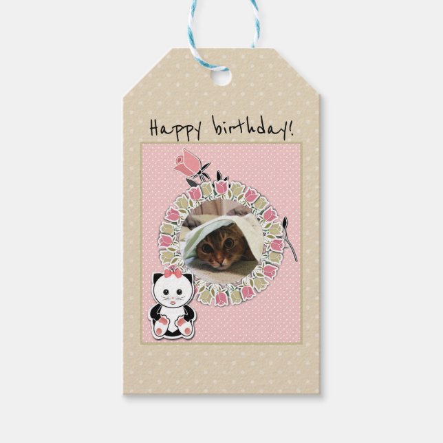 Anpassa, personlig, foto presentetikett (Framsidan)