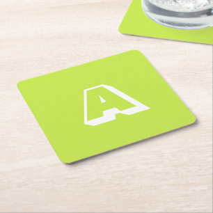 Anpassa, personliggöra alfabet initialer monogram underlägg papper kvadrat