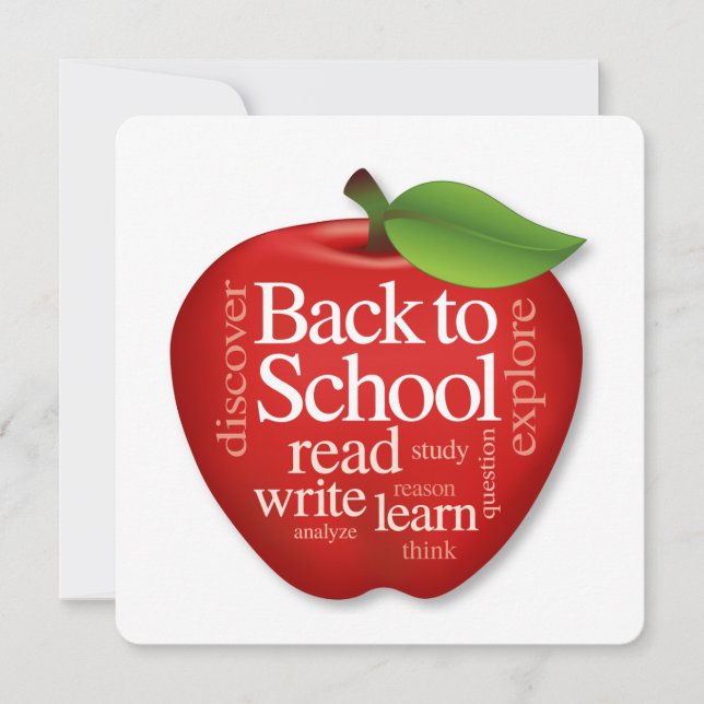 Anpassa personligt välkomstkort till skolan inbjudningar (Framsida)