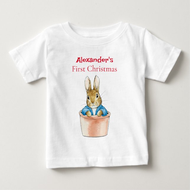 Anpassa Peter från Rabbit Sitta Plant Pot T Shirt (Framsida)