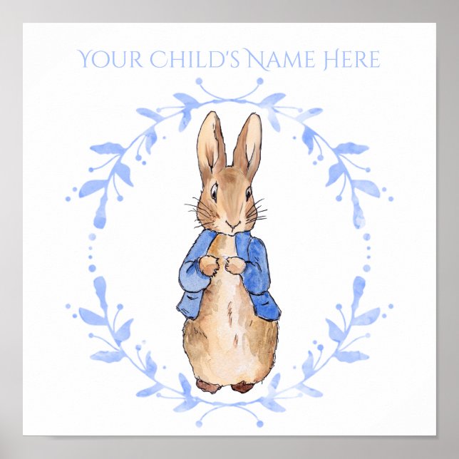Anpassa Peter Rabbit med Namn från Barn Poster (Framsidan)