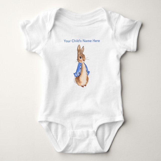 Anpassa Peter till Rabbit Child's Namn T Shirt (Framsida)