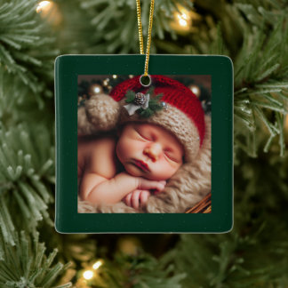 Anpassa Photo Ceramic Square Ornament