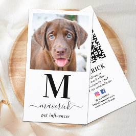 Anpassa Photo Social Media QR-kodmonogram Visitkort