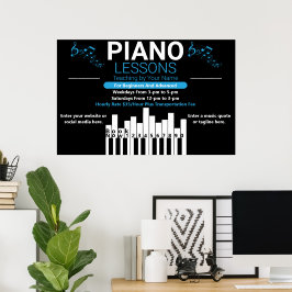 Anpassa Piano Lessons Music Teacher Yard Poster