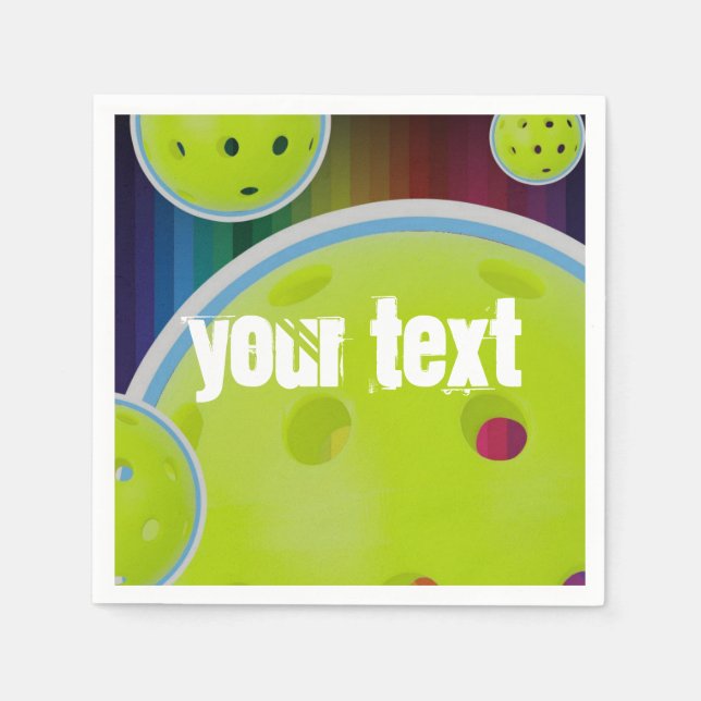 Anpassa Pickleball-Roligten Anpassa Pickle Boll Pappersservett (Framsidan)