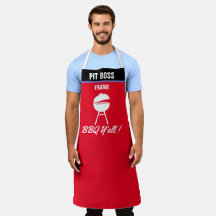 Anpassa Pit Chef Funny BBQ Y'all Grill Chef