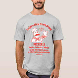 Anpassa Pizza Restaurang Detaljerad Grafik T Shirt