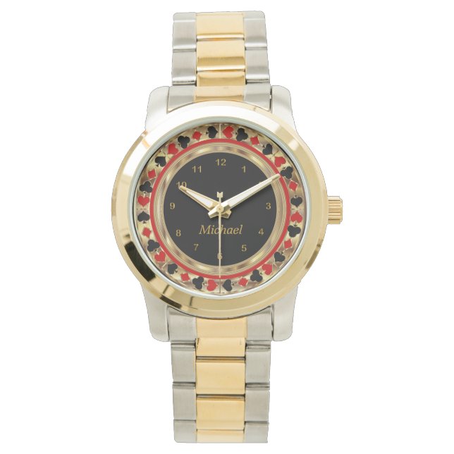 Anpassa Poker Player Armbandsur (Framsida)