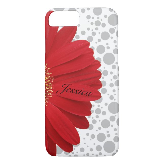 Anpassa Polka Dot Red-Daisyn Case-Mate iPhone Skal (Baksida)