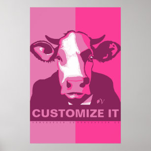 ANPASSA Poster AV IT-Rosa-POP Art Cow