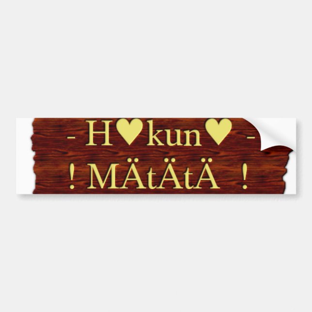 Anpassa produktjambo Hakuna Matata-dag Bildekal (Framsidan)