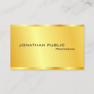Anpassa Professionellen Faux Guld Modern Elegant Visitkort