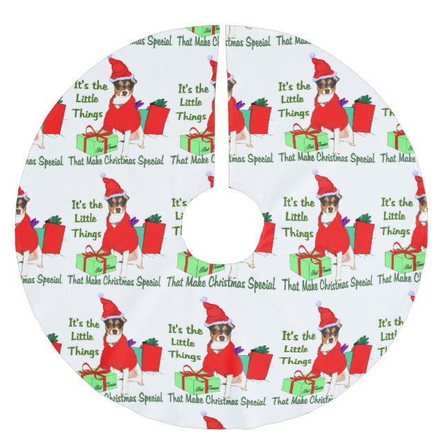 Anpassa PrRat Terrier-jul Julgransmatta Borstad Polyester (Framsidan)