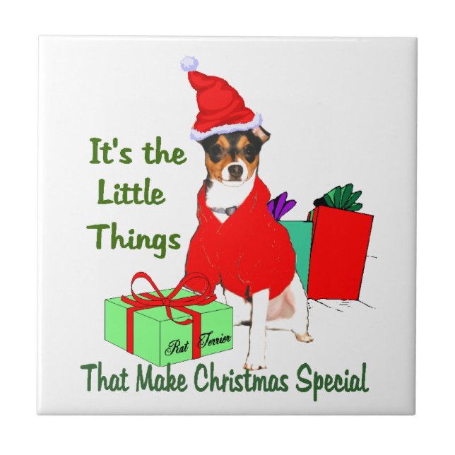 Anpassa PrRat Terrier-jul Kakelplatta (Framsidan)