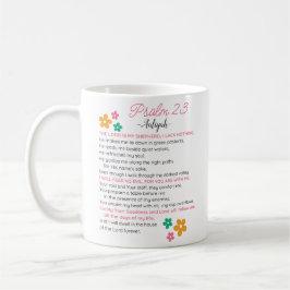 Anpassa Psalm 23-NIV Bibelskriptblommor Kaffemugg