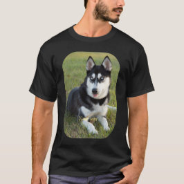 Anpassa puppen Siberian husky i Lycklig T Shirt