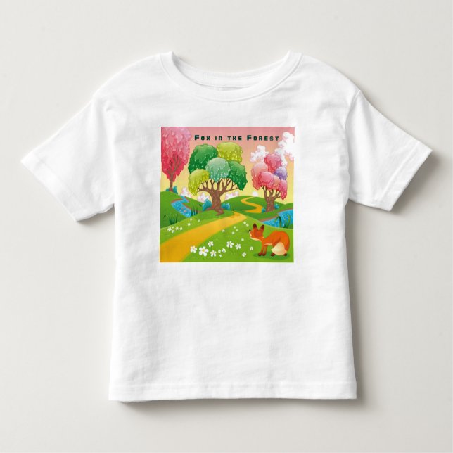Anpassa räv i skogen t shirt (Framsida)