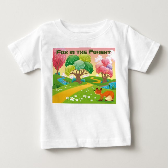 Anpassa räv i skogen t shirt (Framsida)