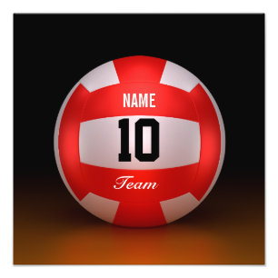 Anpassa Red Volleyball Fototryck