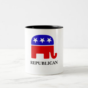 Anpassa Republican Elephant Två-Tonad Mugg