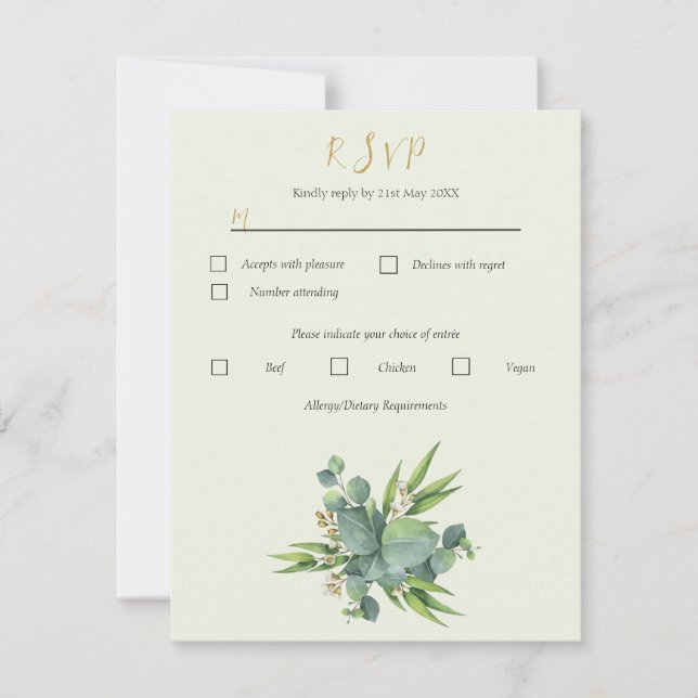 Anpassa responskortet Eucalyptus bouquet OSA Kort (Framsida)