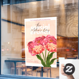 Anpassa Restaurang Morsdagsbrunch Blommor