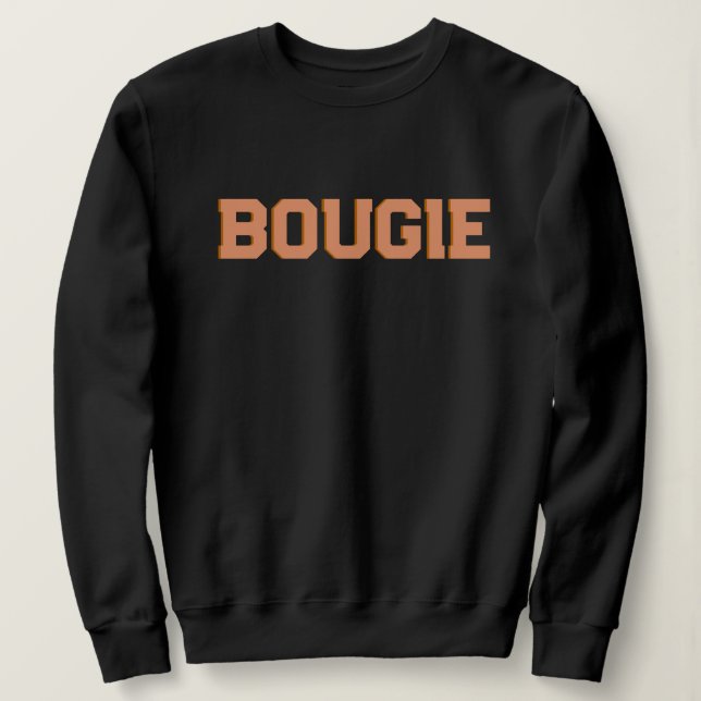 Anpassa Retro 70:s Orange BOUGIE T Shirt (Design framsida)