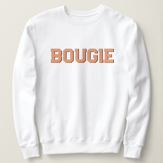 Anpassa Retro 70:s Orange BOUGIE T Shirt (Design framsida)