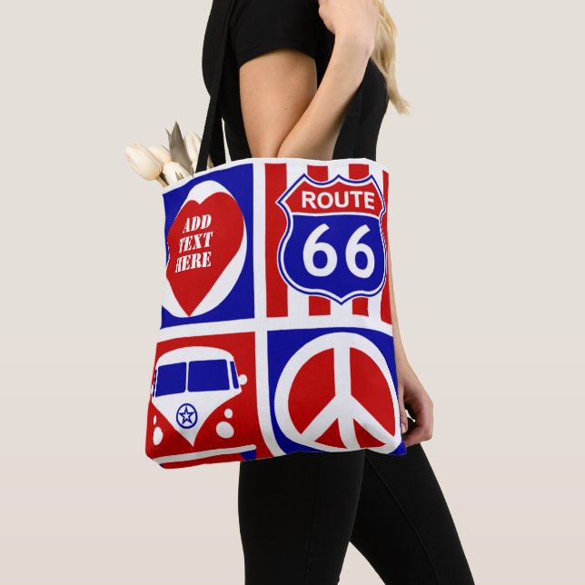 Anpassa Retro Camper Van Life Tote Bag Tygkasse (Närbild)