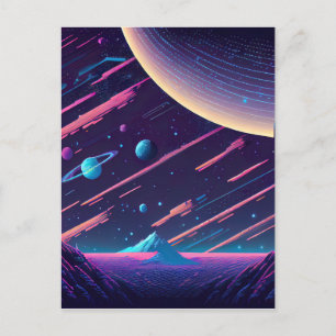 Anpassa - Retro Space-scen Vykort
