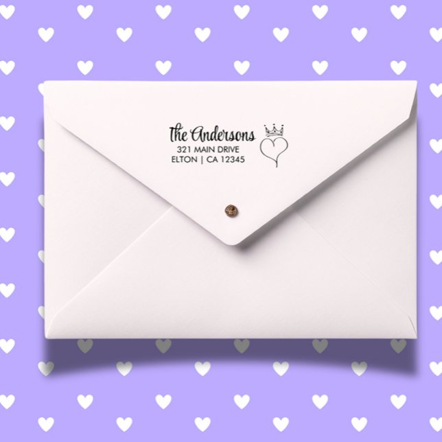 Anpassa Returadressen Heart Script Stämpel (Add a heartfelt touch to your mail with a Personalize Heart Script Return Address Rubber Stamp)