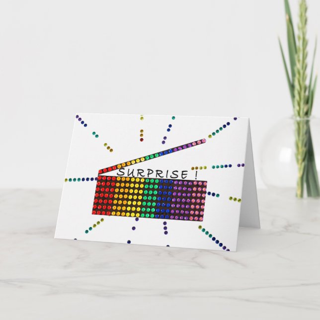 Anpassa rhinestones från överraskningsgrupp inbjudan (Framsida)
