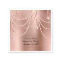 Anpassa Ro Guld Pearls Diamond Bling Bröllop