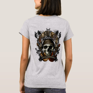 Anpassa Rock N Roll-gitarrer Skalle Heavy Metal T- T Shirt