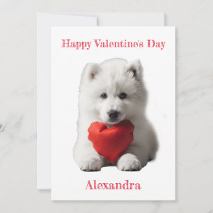 Anpassa rökt valp Valentine Julkort