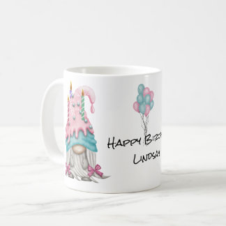 Anpassa Rosa av Blue Birthday Candle Kaffemugg
