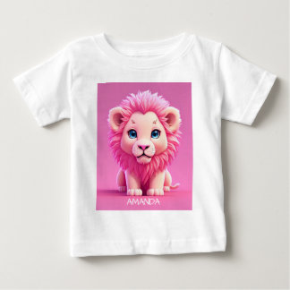 Anpassa Rosa Baby Lejon T Shirt