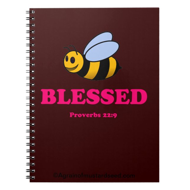 Anpassa Rosa Bible Quote Anpassa den Anteckningsbok (Framsidan)