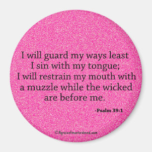 Anpassa Rosa Bible Quote Anpassa den Magnet