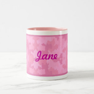 Anpassa Rosa Camouflage Mugg