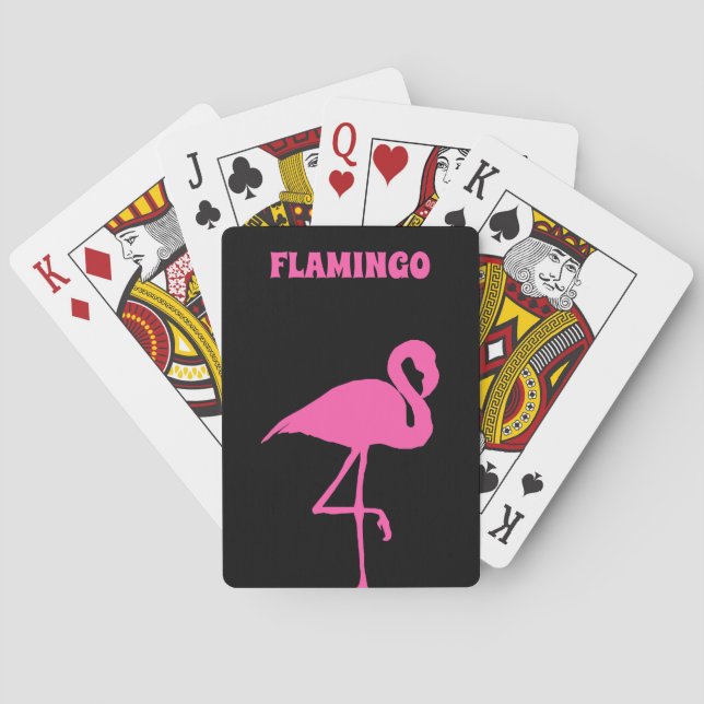 Anpassa Rosa Flamingo Casinokort (Baksidan)