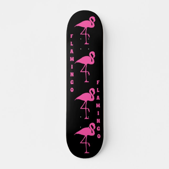 Anpassa Rosa Flamingo Mini Skateboard Bräda 18,5 Cm (Framsida)